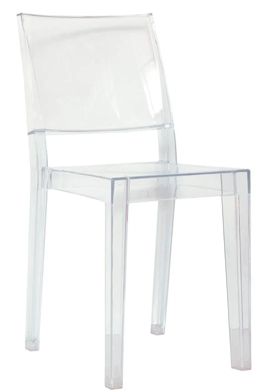 Set da 2 Sedia in policarbonato trasparente design moderno per esterno o interno