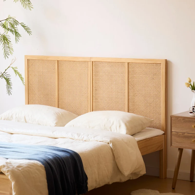 HORSENS - Tête de lit 160 cm en bois et rotin