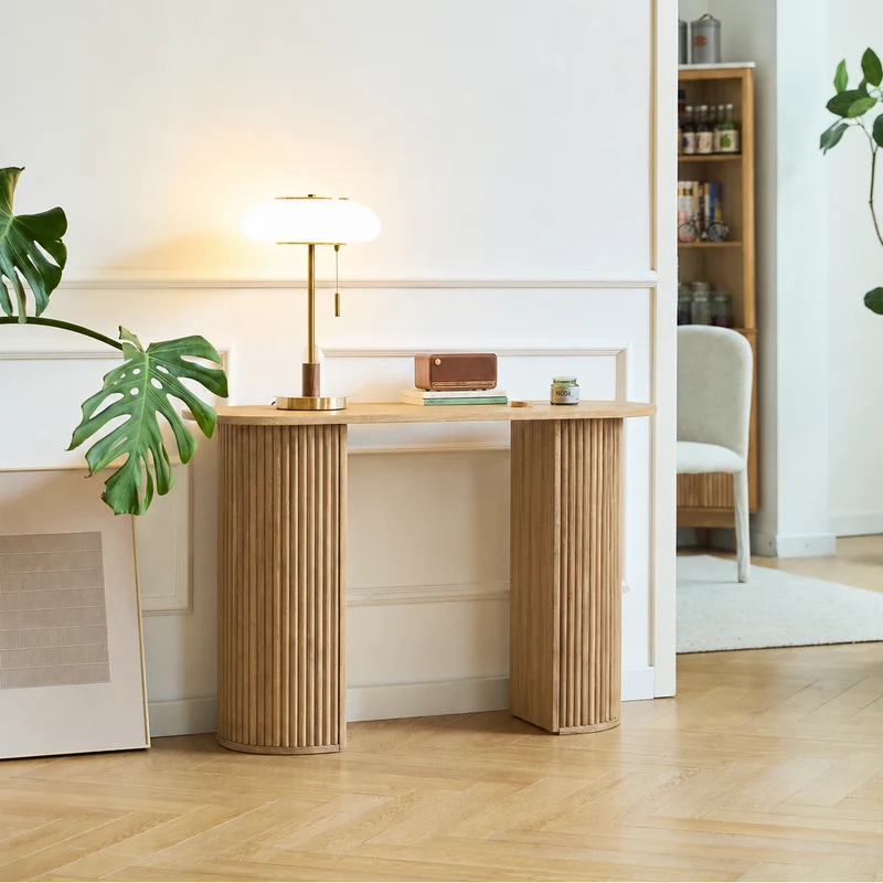 PIREUS - Console en bois coloris naturel