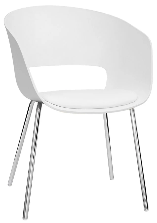 Set da 2 Sedia moderna poltroncina in metallo e polipropilene da ufficio - vari colori