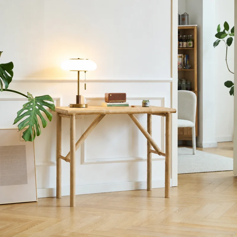 PATTANI - Console en bois de bambou massif coloris naturel