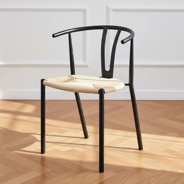 SUKI - Lot de 2 chaises en métal et corde