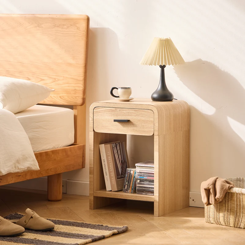 SKIVE - Table de chevet 1 tiroir en bois marron