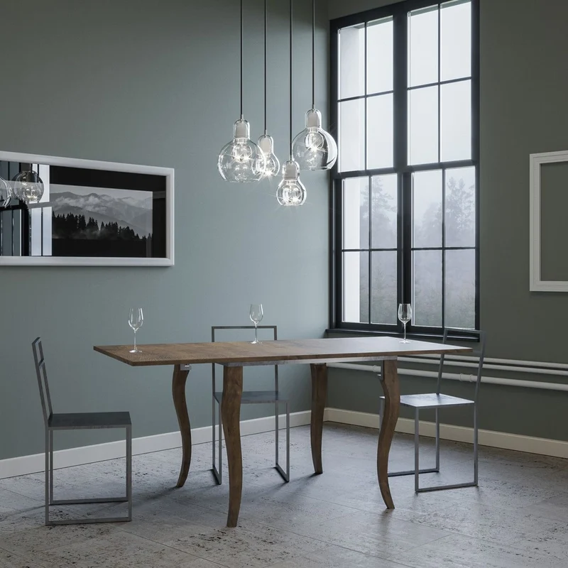 Milo Libra - Tavolo quadrato classico allungabile in legno cm 90/180x90x78h - vari colori