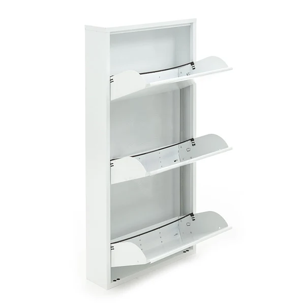 Scarpiera moderna portascarpe in metallo 3 ante cm 50x15x103h - vari colori