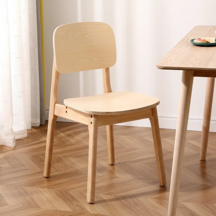 BAIA - Lot de 2 chaises en bois massif