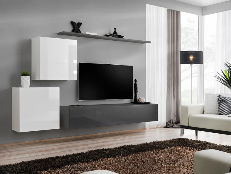 Selene - Parete design per saggiorno salotto sospesa - vari colori