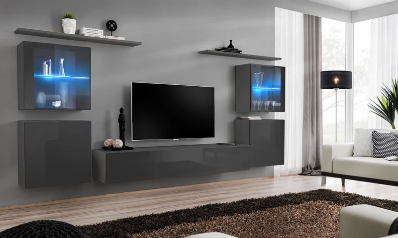 Valery - Parete da soggiorno design moderno componibile - vari colori