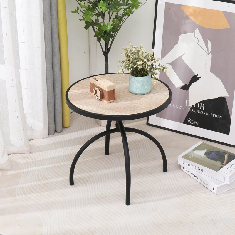 YOKI - Table d'appoint en métal et bois