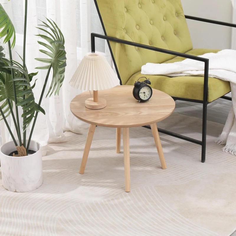 GINZA - Table d'appoint en bois massif coloris naturel