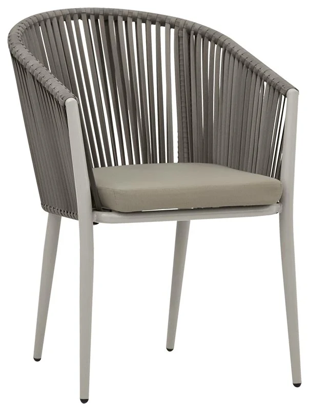 Set da 2 Poltroncina moderna struttura in alluminio cm 47x47x89h