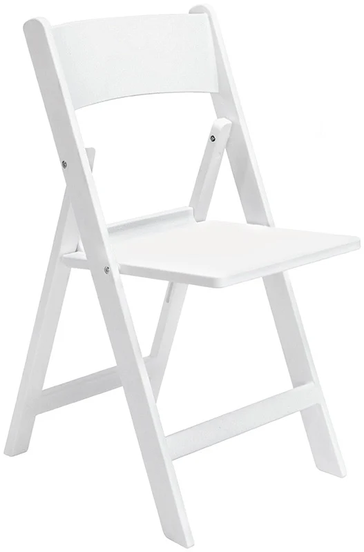 Set da 2 Sedia pieghevole in polipropilene e fibra di vetro colore bianco cm 44x45x78h