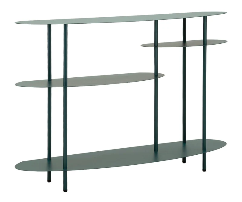 Console Saturno Plus Ottanio 118x34x82 cm in Metallo Verde acqua