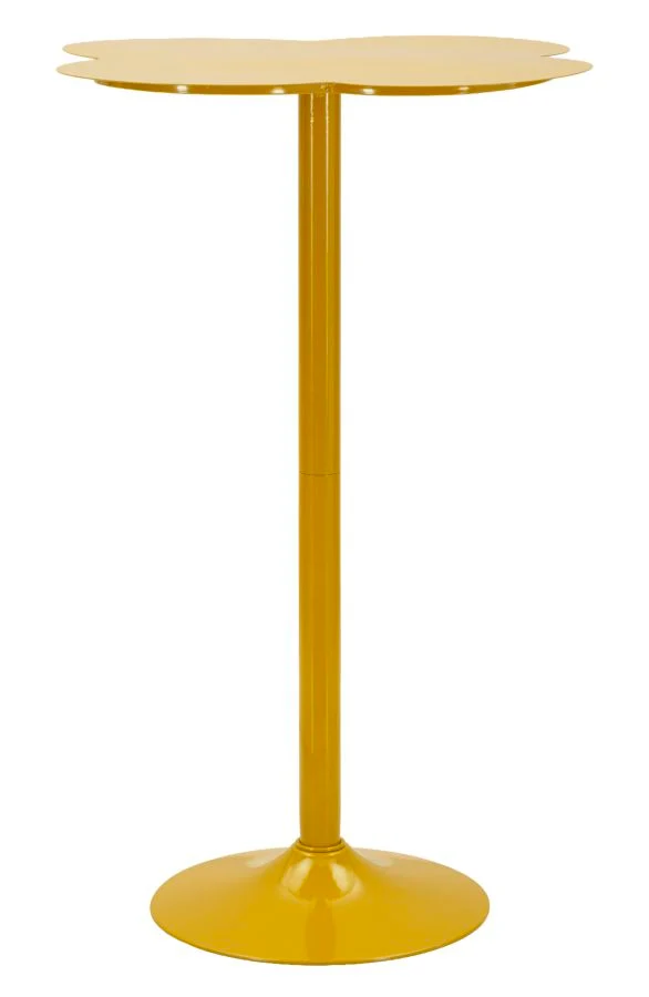 Tavolo Bar Clox Senape 60x0x60 cm in Metallo Senape