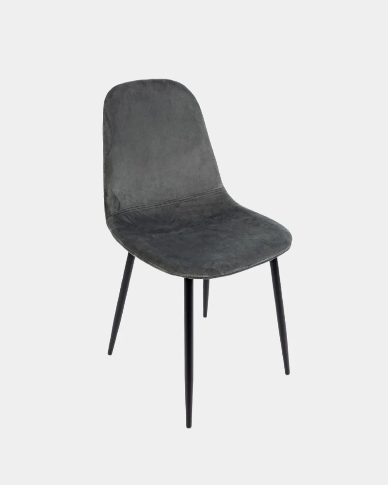 Sedia Irelia Velluto Grigio Scuro 4pz - Bizzotto