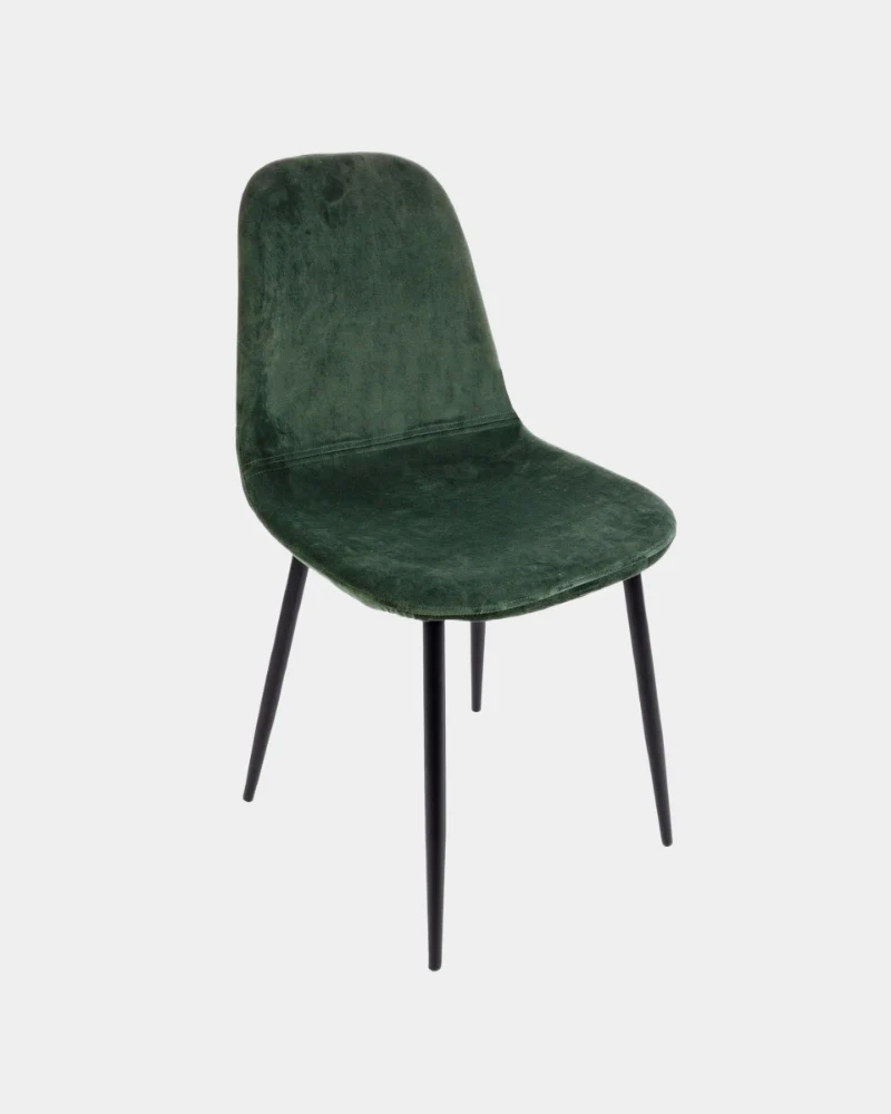 Sedia Irelia Velluto Verde Scuro 4pz - Bizzotto