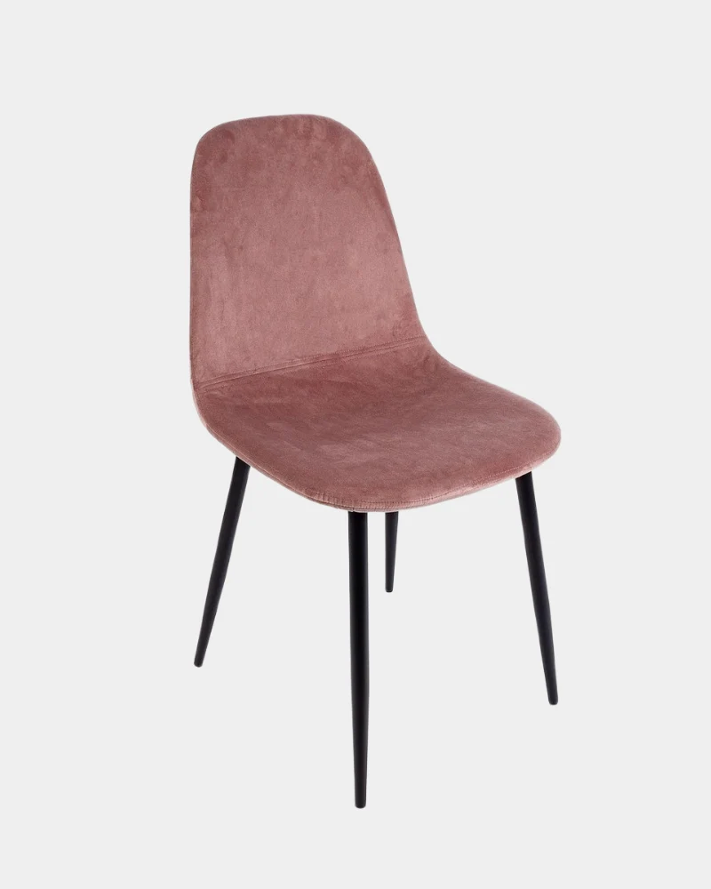Sedia Irelia Velluto Rosa 4pz - Bizzotto