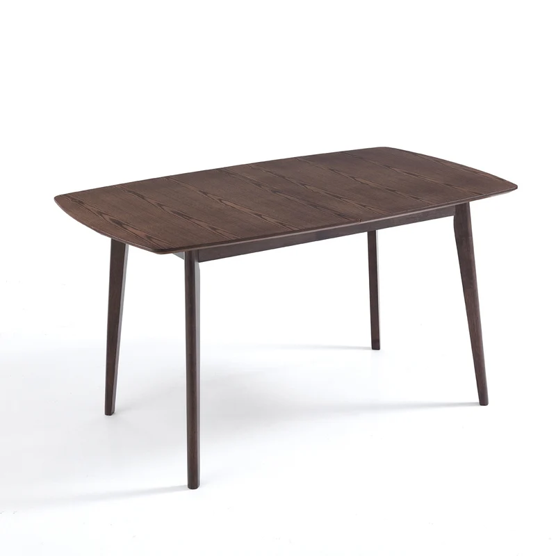 Tavolo da pranzo allungabile colore noce gambe in legno massello cm 120/150x75x75h