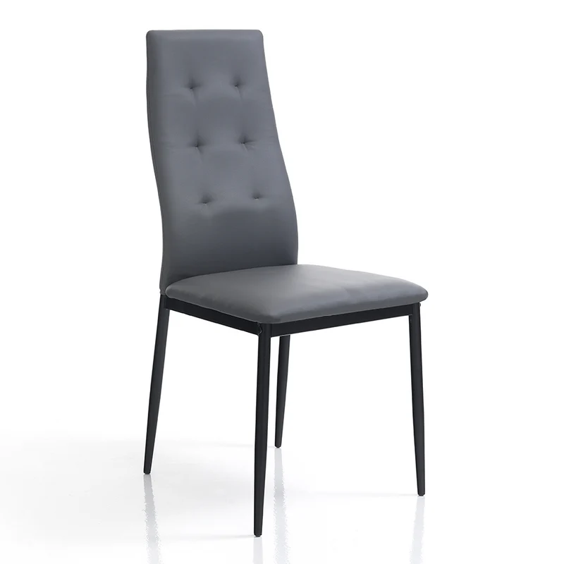 Set da 4 sedia living schienale alto in similpelle cm 44x55x97h - vari colori