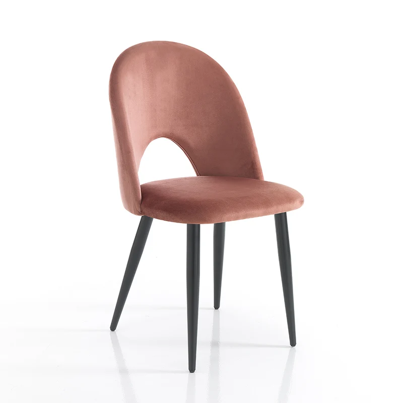 Set da 4 sedia living moderna rivestita in tessuto effetto velluto cm 48x54x87h - vari colori