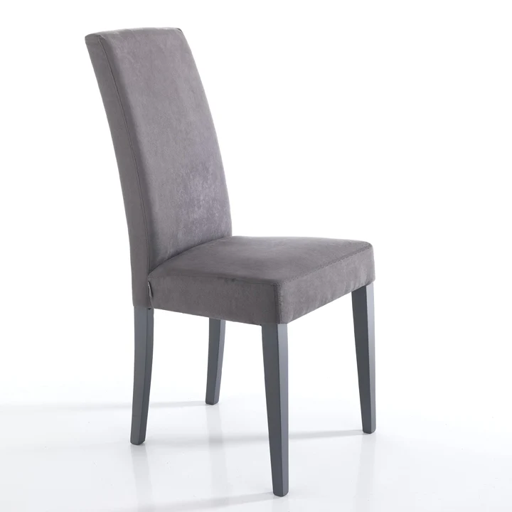 Set da 2 sedia moderna per soggiorno o salotto imbottita rivestita in velluto cm 46x45x100h - vari colori
