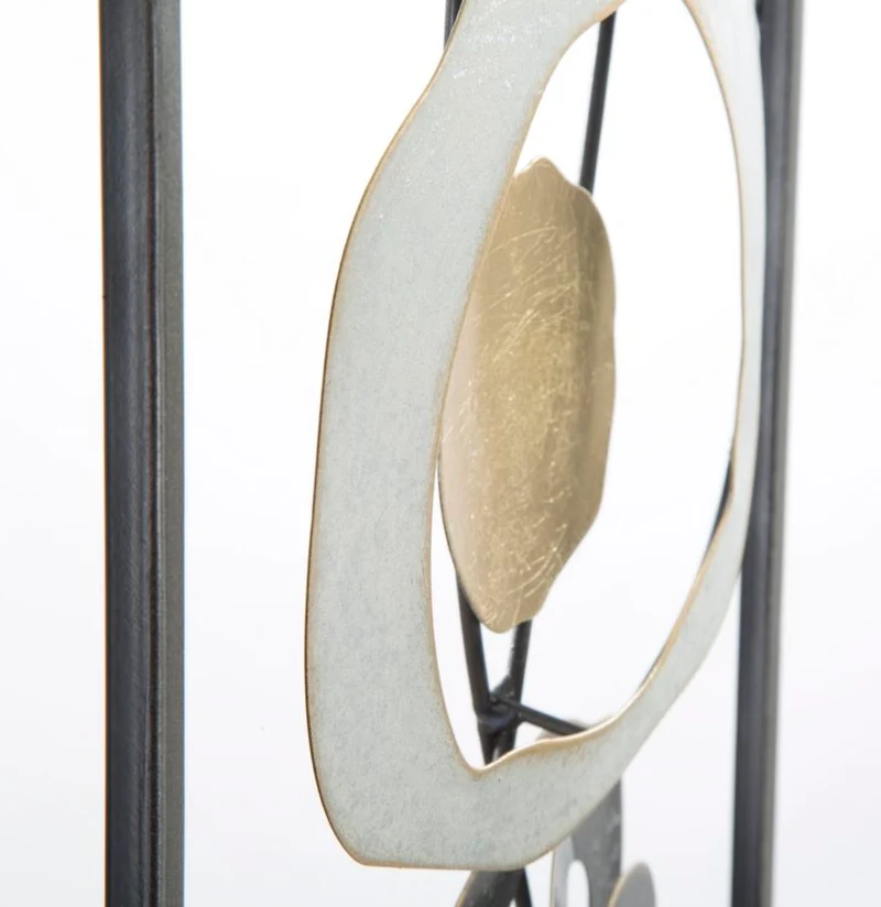 Pannello da parete verticale in metallo 3D design astratto cm 28x3x74h