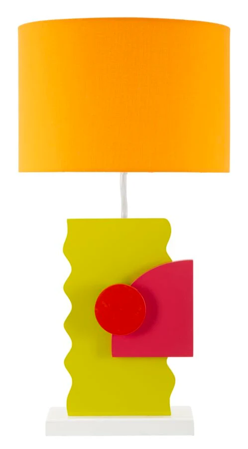 Lampada da Tavolo Color 30x30x60,5 cm in MDF e Ferro e Tessuto Multicolor