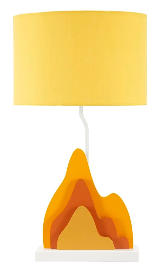 Lampada da Tavolo Color 30x30x57 cm in MDF e Ferro e Tessuto Multicolor