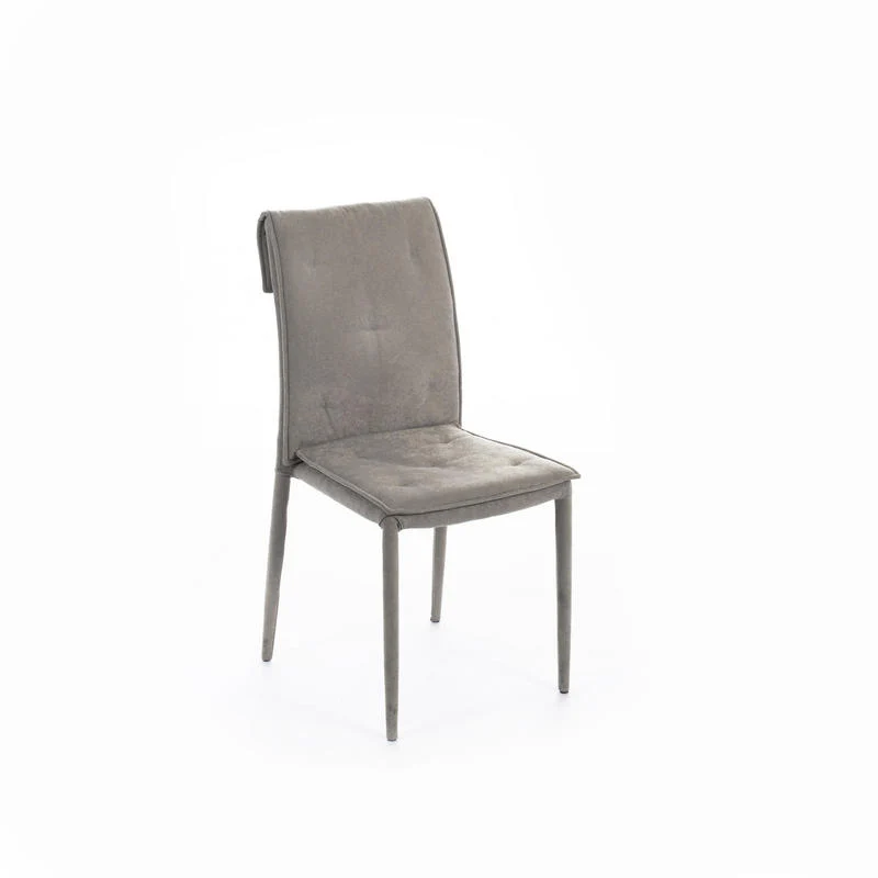 Set da 4 Sedia moderna per soggiorno in metallo e tessuto cm 44x56x91h - vari colori