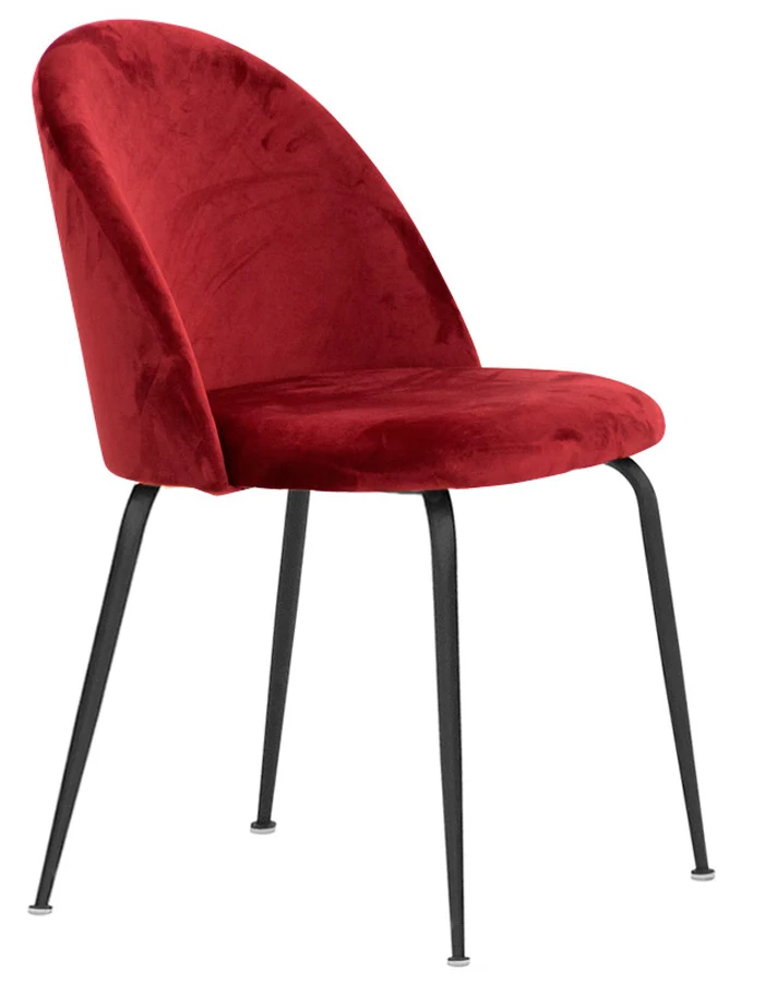 Set da 2 sedia moderna seduta in velluto struttura in metallo cm 42x46x78h - vari colori