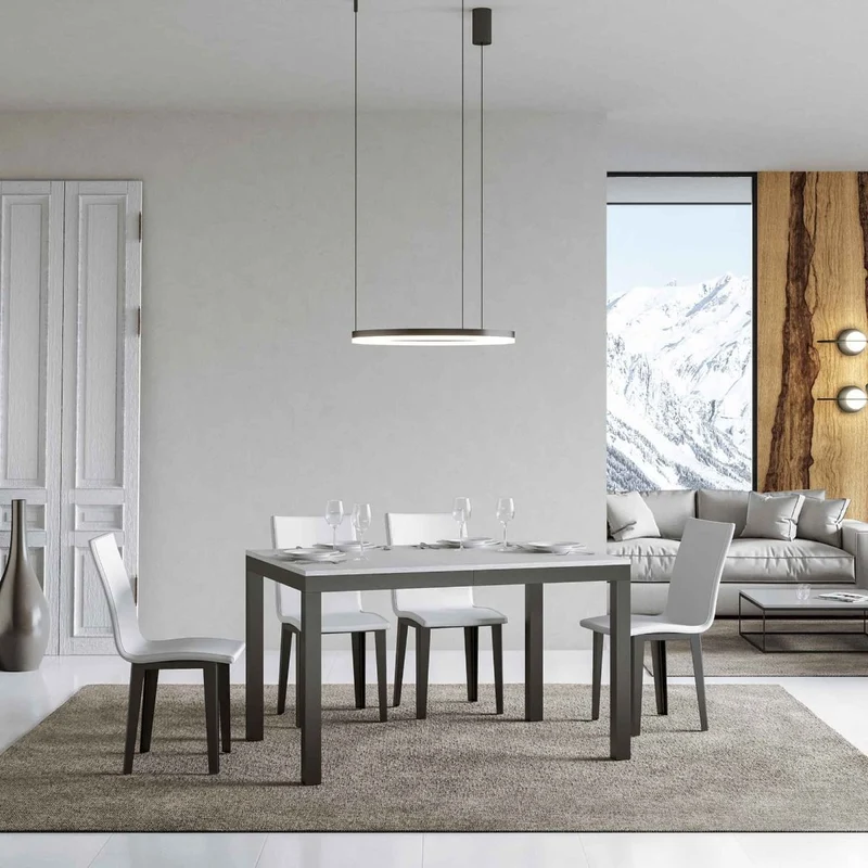 Ares Evolution - Tavolo da pranzo allungabile industrial in metallo e legno - Vari modelli