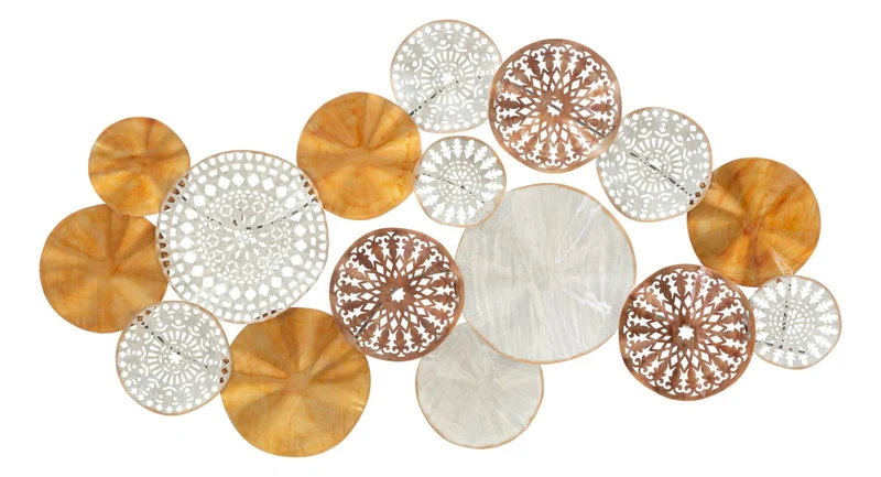 Pannello decorativo design astratto in metallo 3D cm 125x5x68h