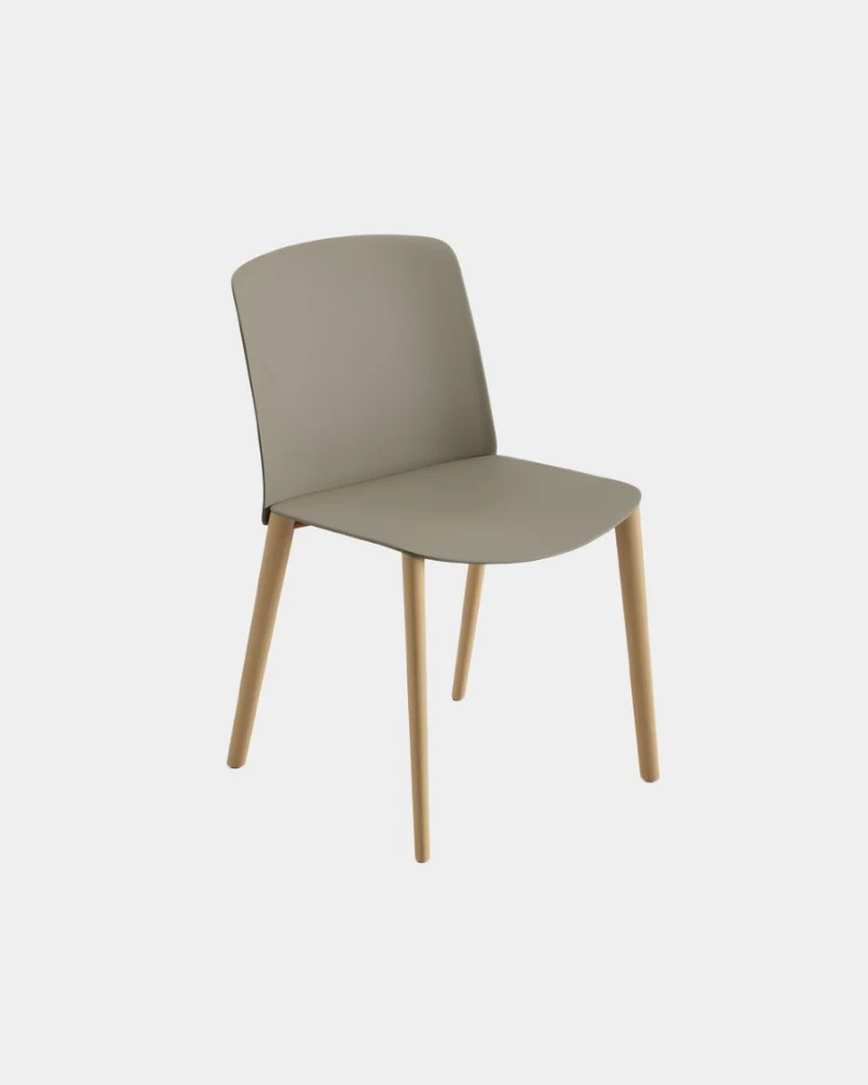 Sedia Mixu con Gambe in Legno - Arper