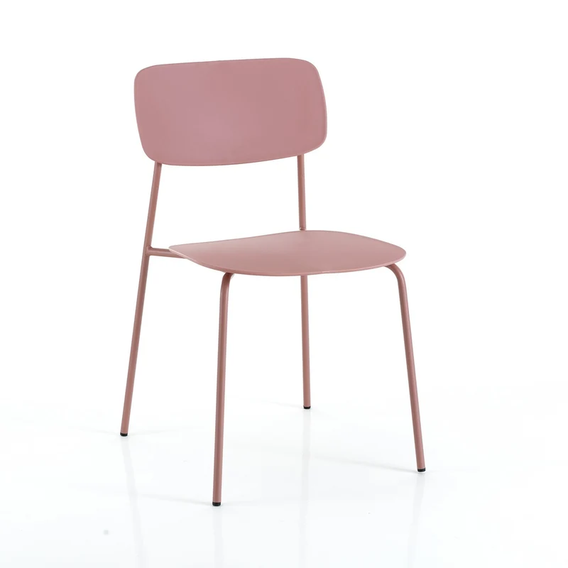Set da 4 Sedia moderna in polipropilene e metallo cm 43x51x78h - vari colori