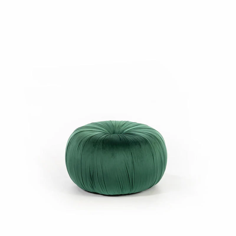 Pouf rotondo moderno rivestito in velluto cm Ø 36x30h - vari colori