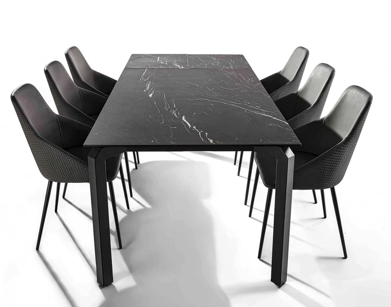 Konar - Tavolo design allungabile in vetro ceramica struttura in metallo - varie misure