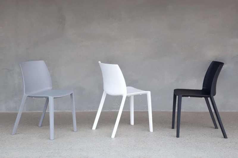Cab - Set da 4 Sedia moderna polipropilene per interno esterno cm 48x54x79h- vari colori