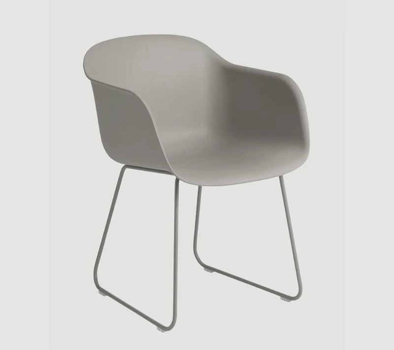 Fiber Armchair Sled Base grey