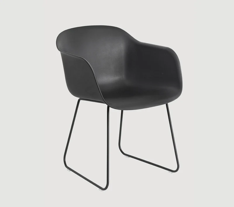 Fiber Armchair Sled Base black