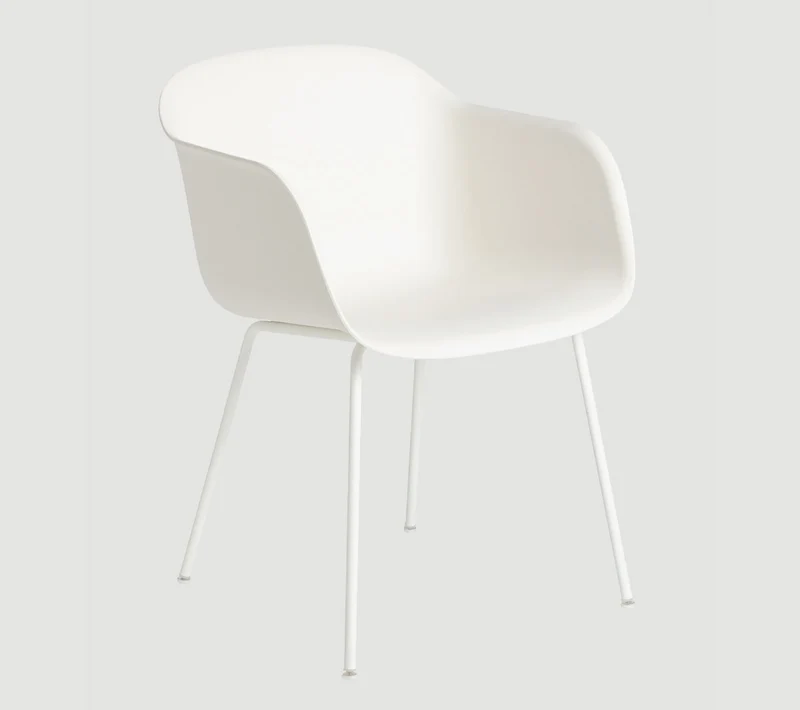 Fiber Armchair Tube Base white