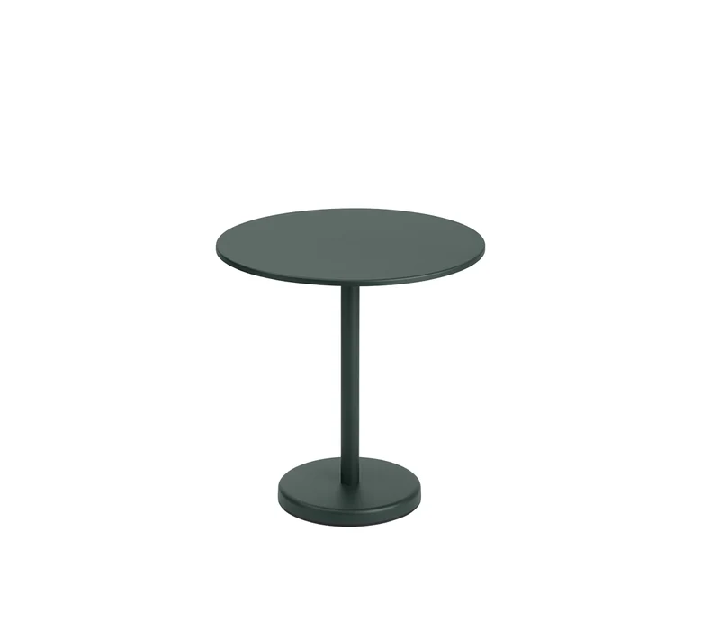 Linear Steel Café Table round dark green