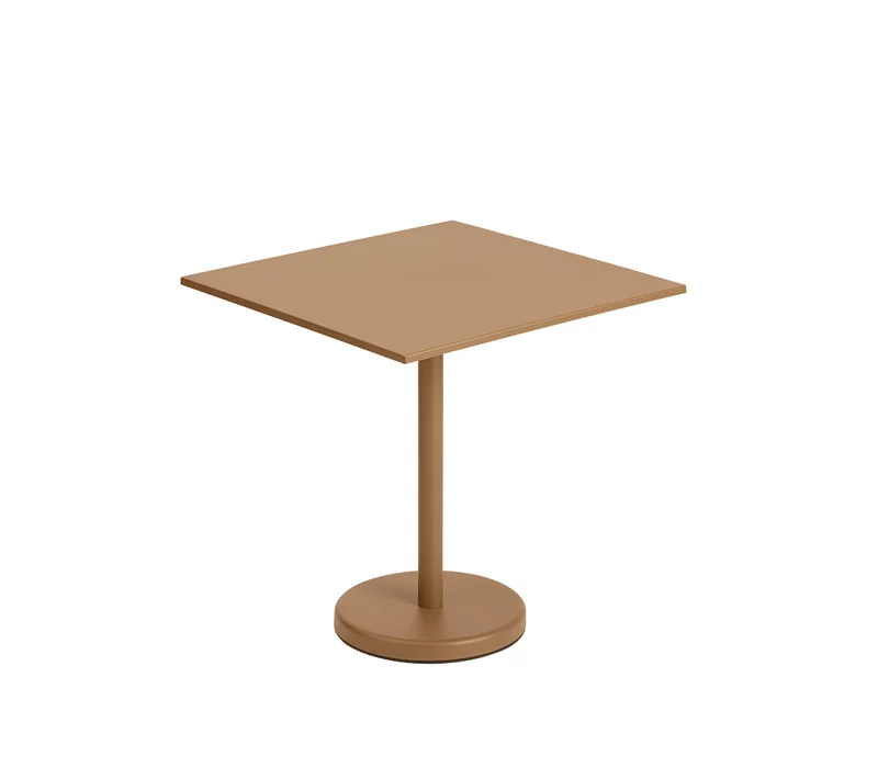 Linear Steel Café Table burnt orange