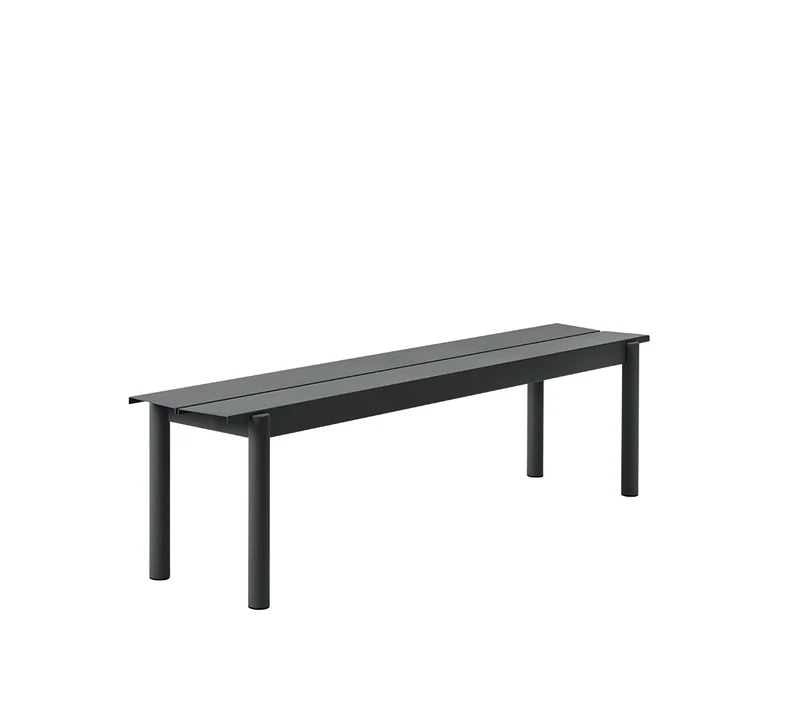 Linear Steel Bench 170 anthracite black