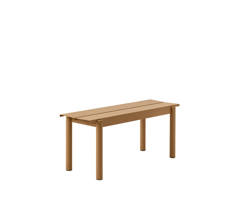 Linear Steel Bench 110 burnt orange