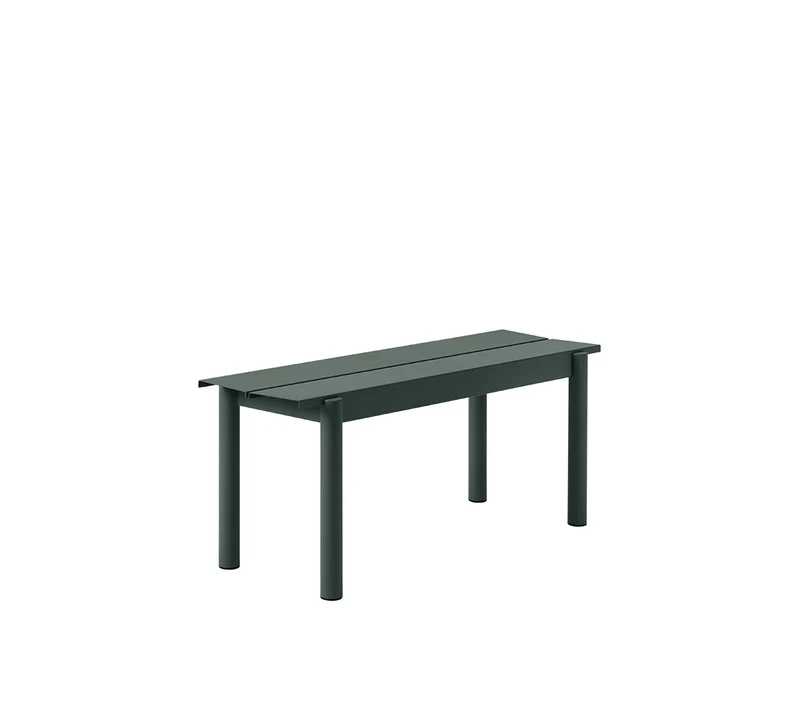 Linear Steel Bench 110 dark green