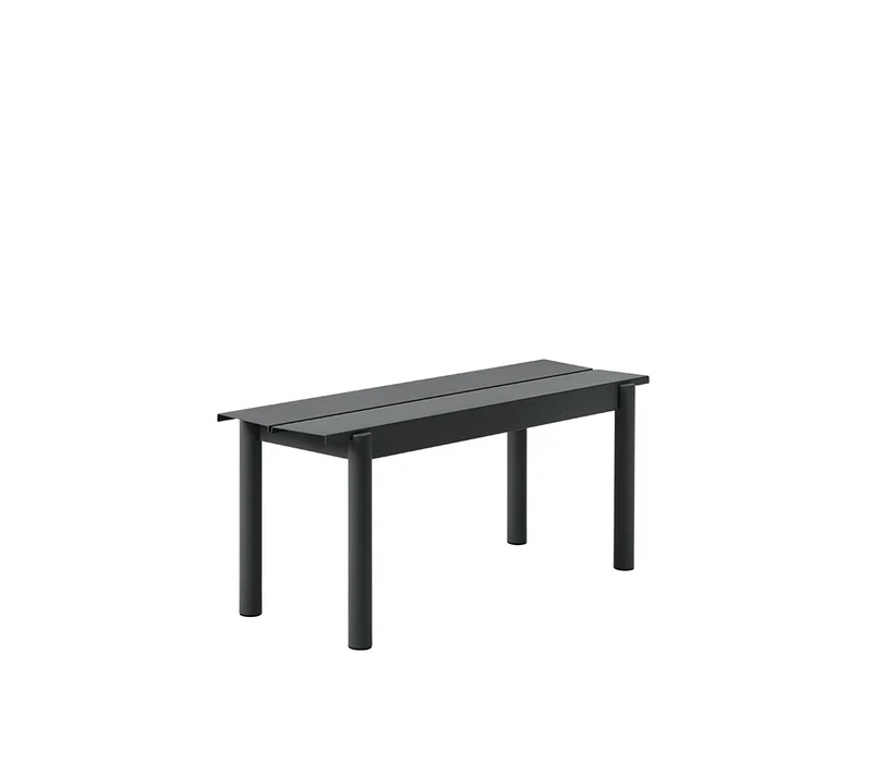 Linear Steel Bench 110 anthracite black