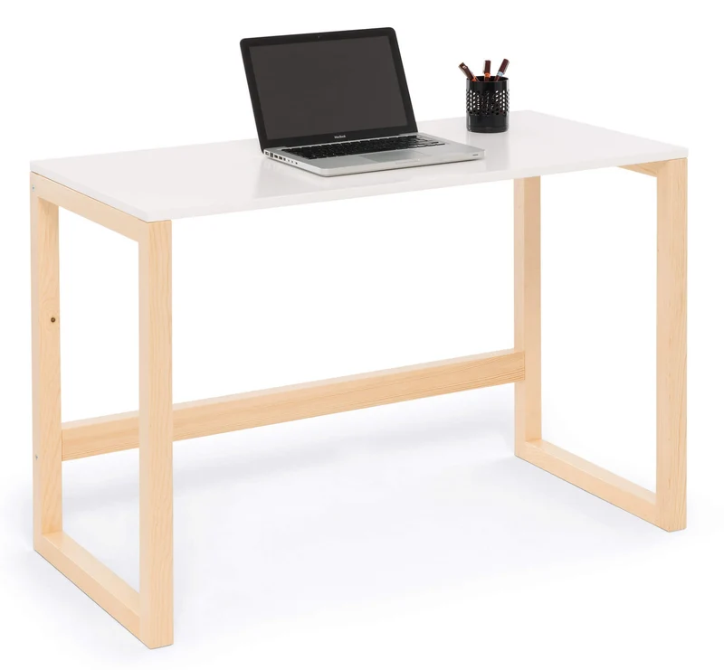 Scrivania in Legno Piano in MDF Laccato Fumer Dadà 105 Bianco