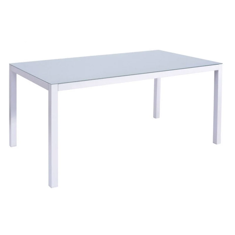 Tavolo da Pranzo 150x75x80 cm in Vetro Bianco