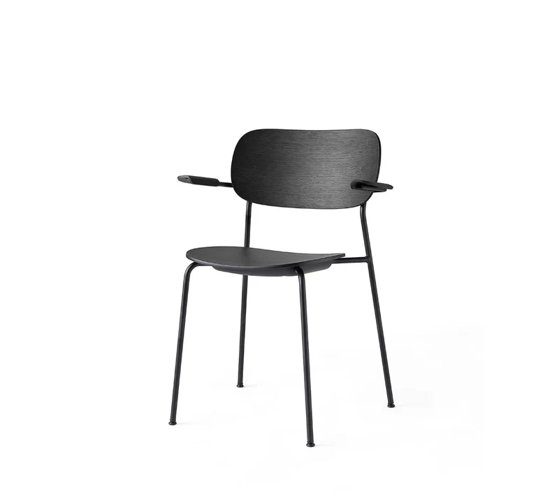 Co Chair black oak/black steel