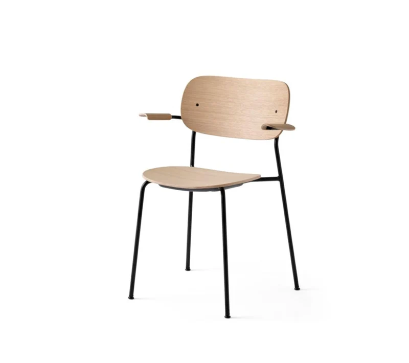 Co Chair natural oak/black steel